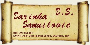 Darinka Samuilović vizit kartica